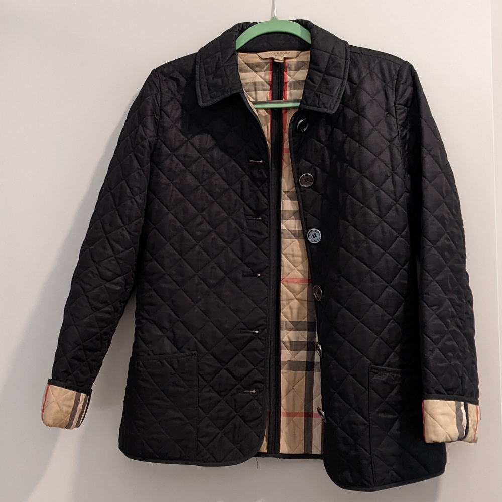 Burberry Brit Black Quilted Jacket: Size M